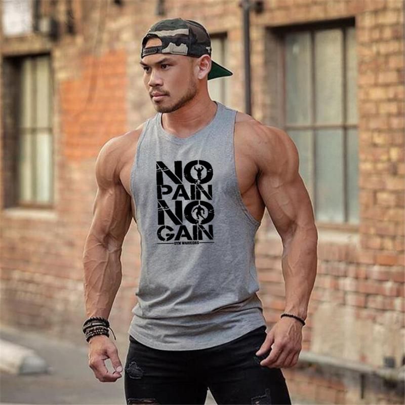 Muscleguys Brand Gym Clothing Summer Cotton Fitness Tank Top Men Bodybuilding Sleeveless Shirt Y Back Workout Stringer Tanktop