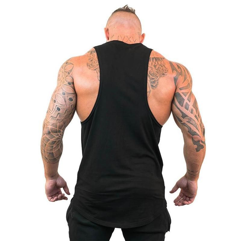 Muscleguys Brand Gym Clothing Summer Cotton Fitness Tank Top Men Bodybuilding Sleeveless Shirt Y Back Workout Stringer Tanktop