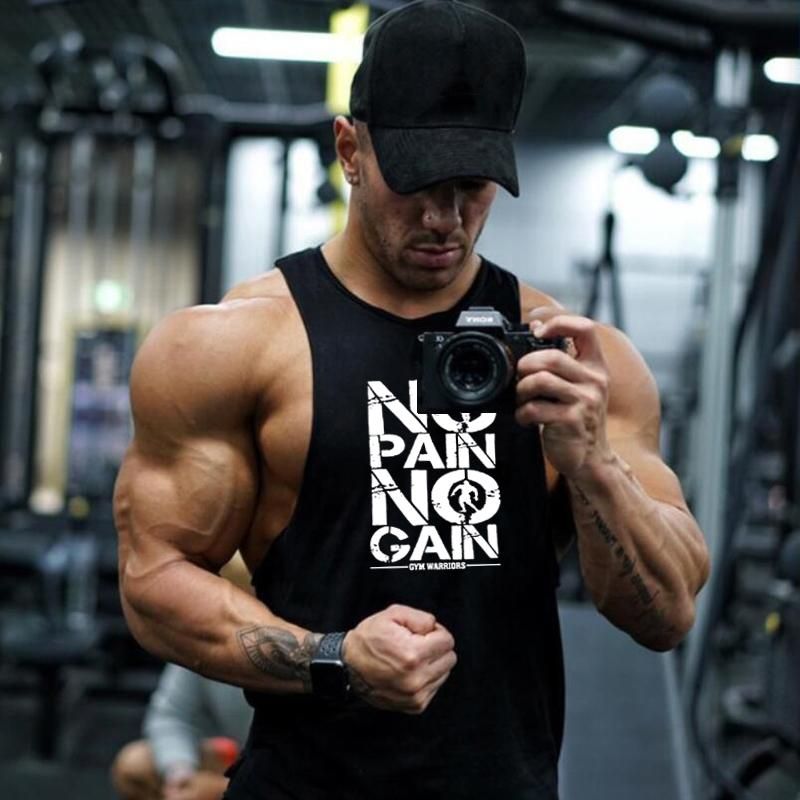 Muscleguys Brand Gym Clothing Summer Cotton Fitness Tank Top Men Bodybuilding Sleeveless Shirt Y Back Workout Stringer Tanktop