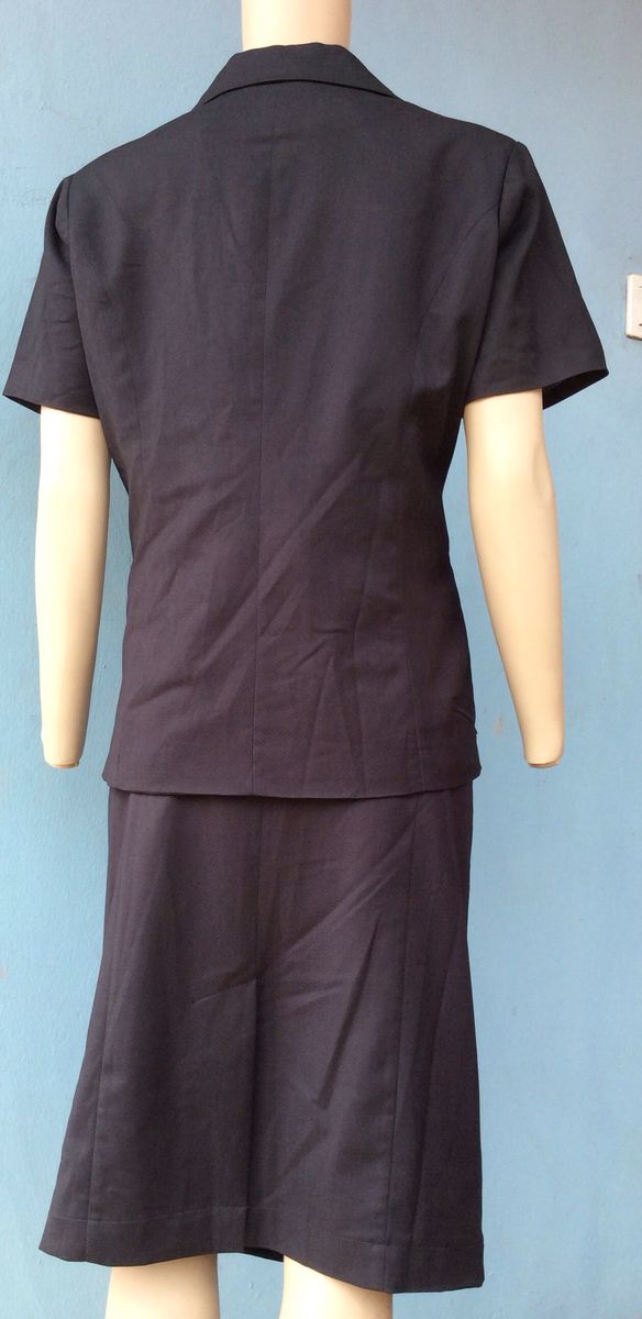 Elegant Black Skirt Suit