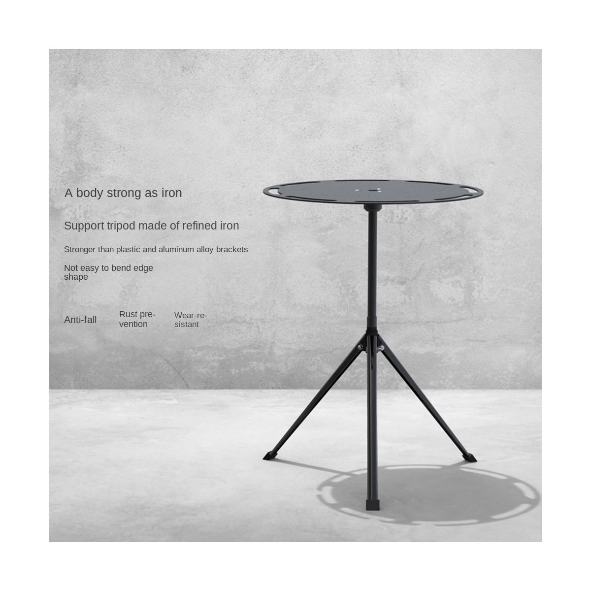 Retractable Tripod Folding Table Camping Barbecue P