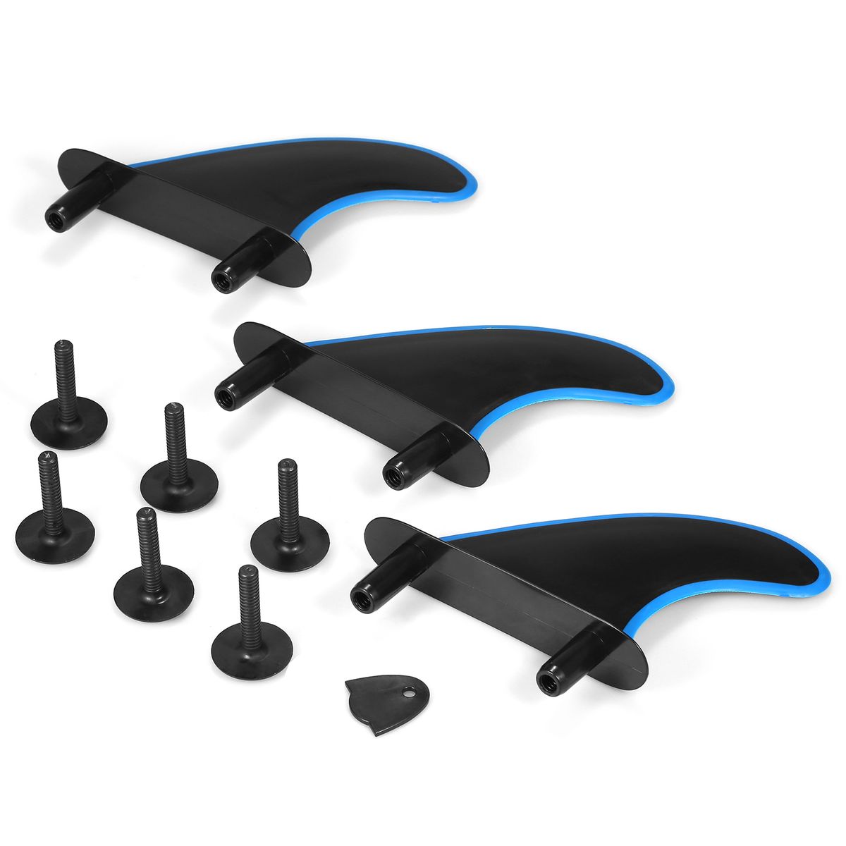 3pcs Soft Surfboard Fins With Screws 4.5 Inch Surf Fins For