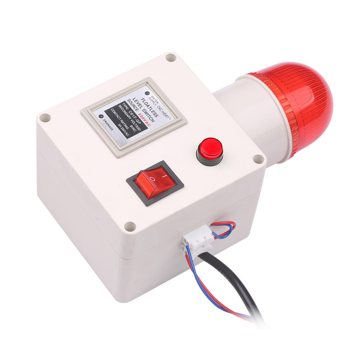 Water Level Indicator Alarm Water Level Alarm Sensor Waterline Indicating Alarm Low or High Water Level Sensor Alarm with Silencer Switch