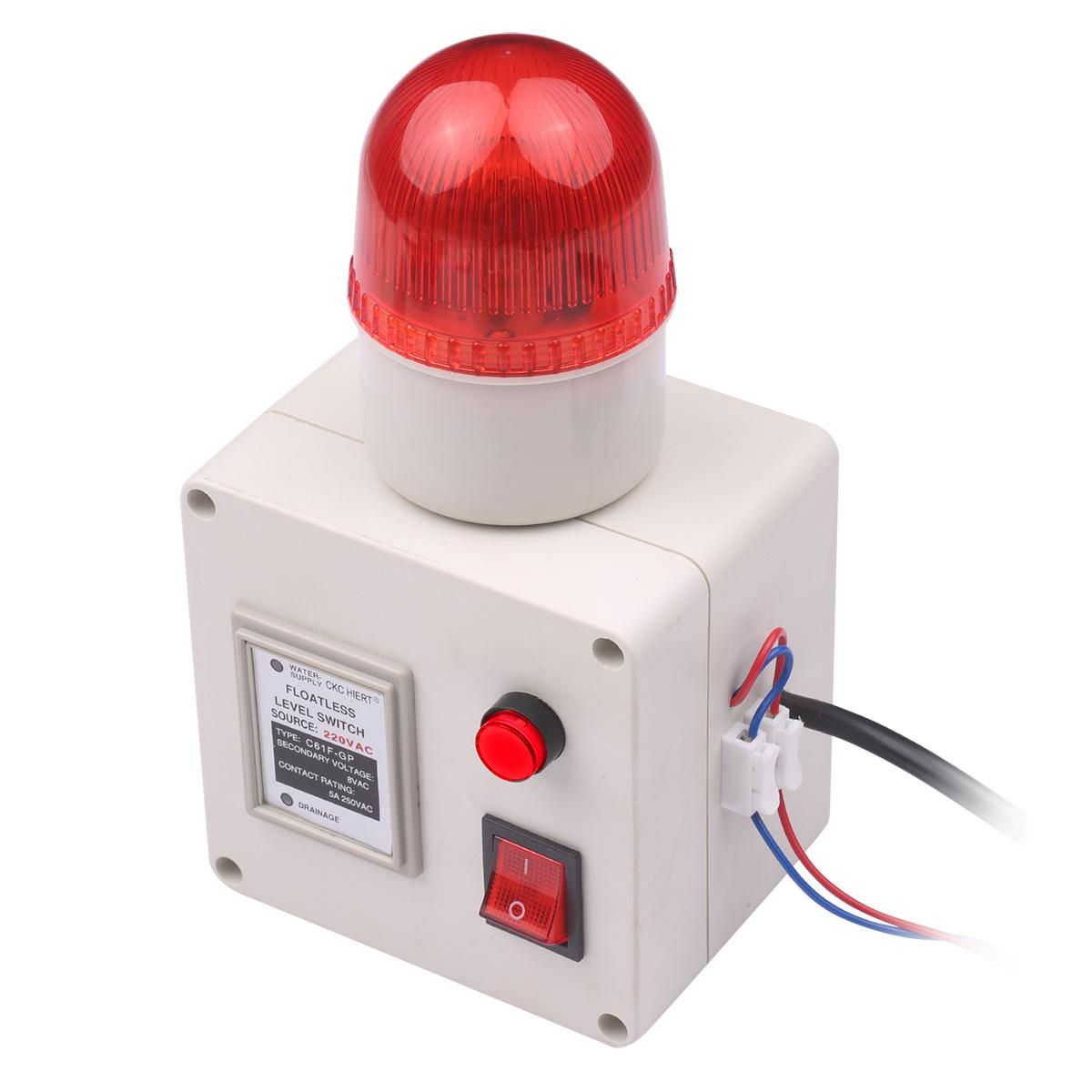 Water Level Indicator Alarm Water Level Alarm Sensor Waterline Indicating Alarm Low or High Water Level Sensor Alarm with Silencer Switch