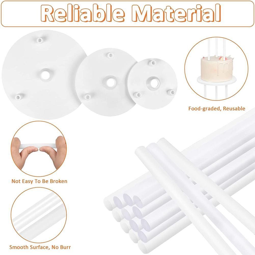 Cake Supports - Pack of 18 Cake Stands, Reusable Dowel
