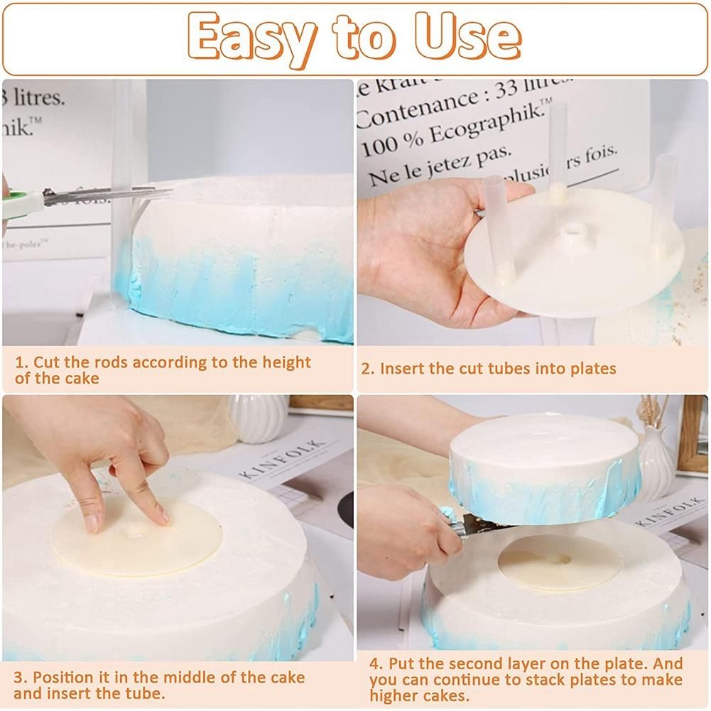 Cake Supports - Pack of 18 Cake Stands, Reusable Dowel