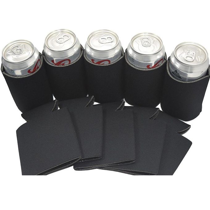 Collapsible  Drinks Can Cooler Insulated Sleeve Holder Party Black