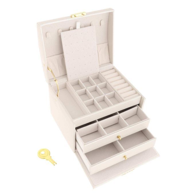 Creative Jewelry Storage Box Watch Trinket Boxes Case Display White