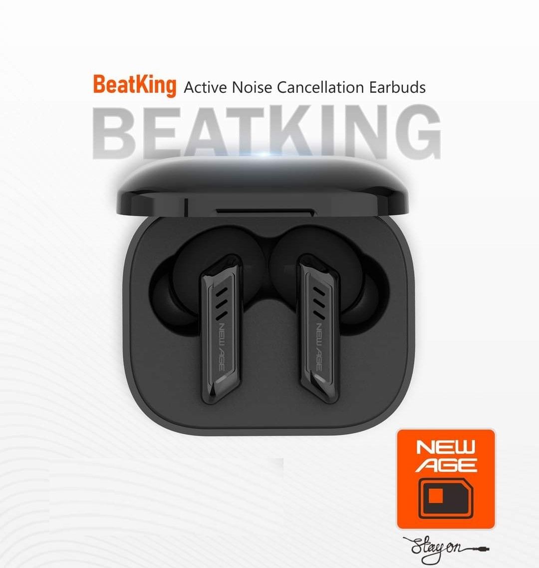 Newage Noise Cancelling Ear Phone Bluetooth For Iphone And Android Earbuds Earpiece Hear 5.0 Wireless Headphones Pod Earpods Airpods