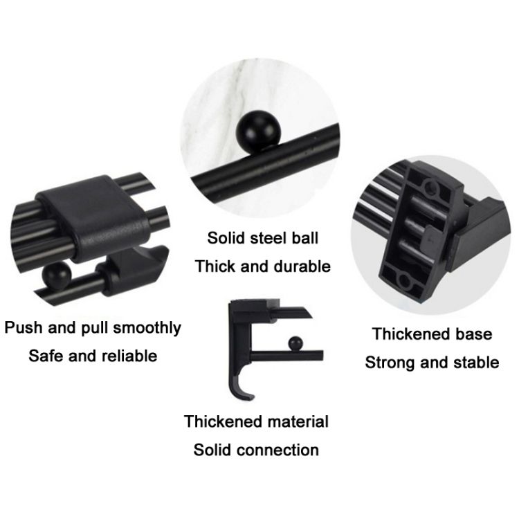 Y01B Plastic Head 14 Inches Wardrobe Hanging Rod Clothes Rail