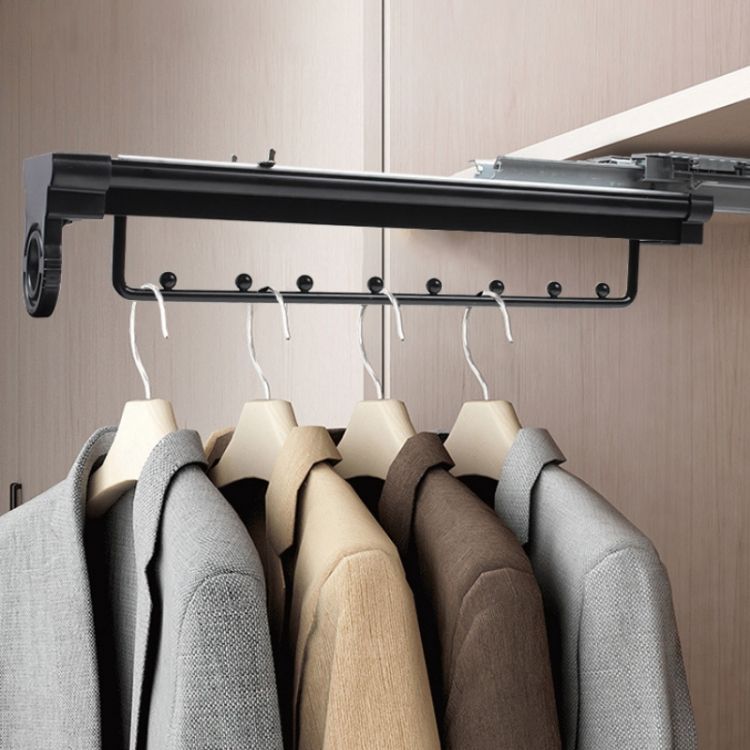 Y01B Plastic Head 14 Inches Wardrobe Hanging Rod Clothes Rail