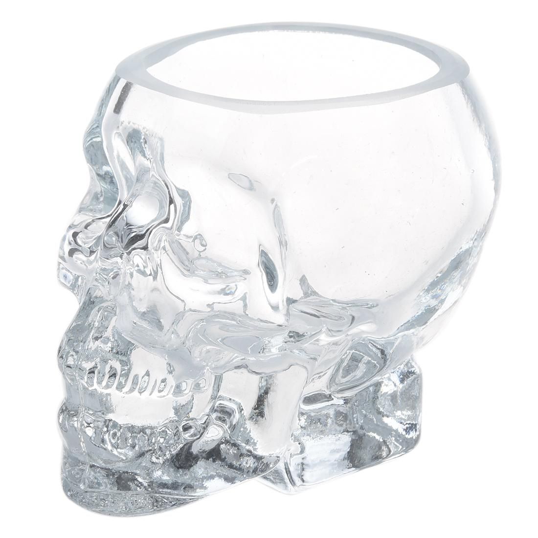 Crystal Skull Head Glass Vodka Whiskey Shot Cup Drinking Ware Home Bar 2.3ounces