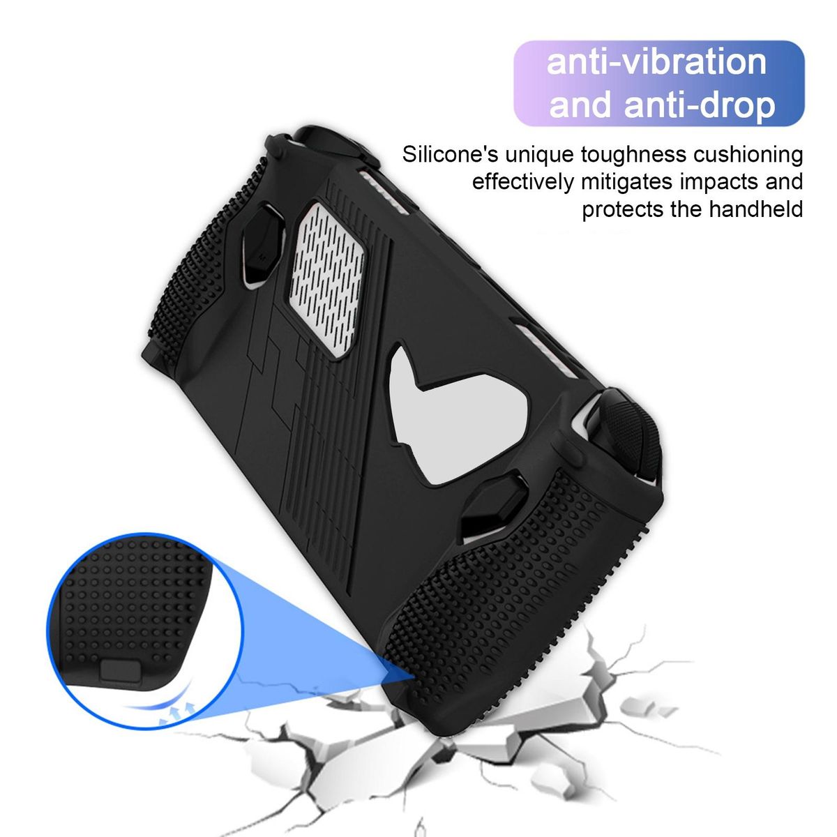Impact-relieving Handheld Case Asus Rog Ally Console Sleeve Protection Black