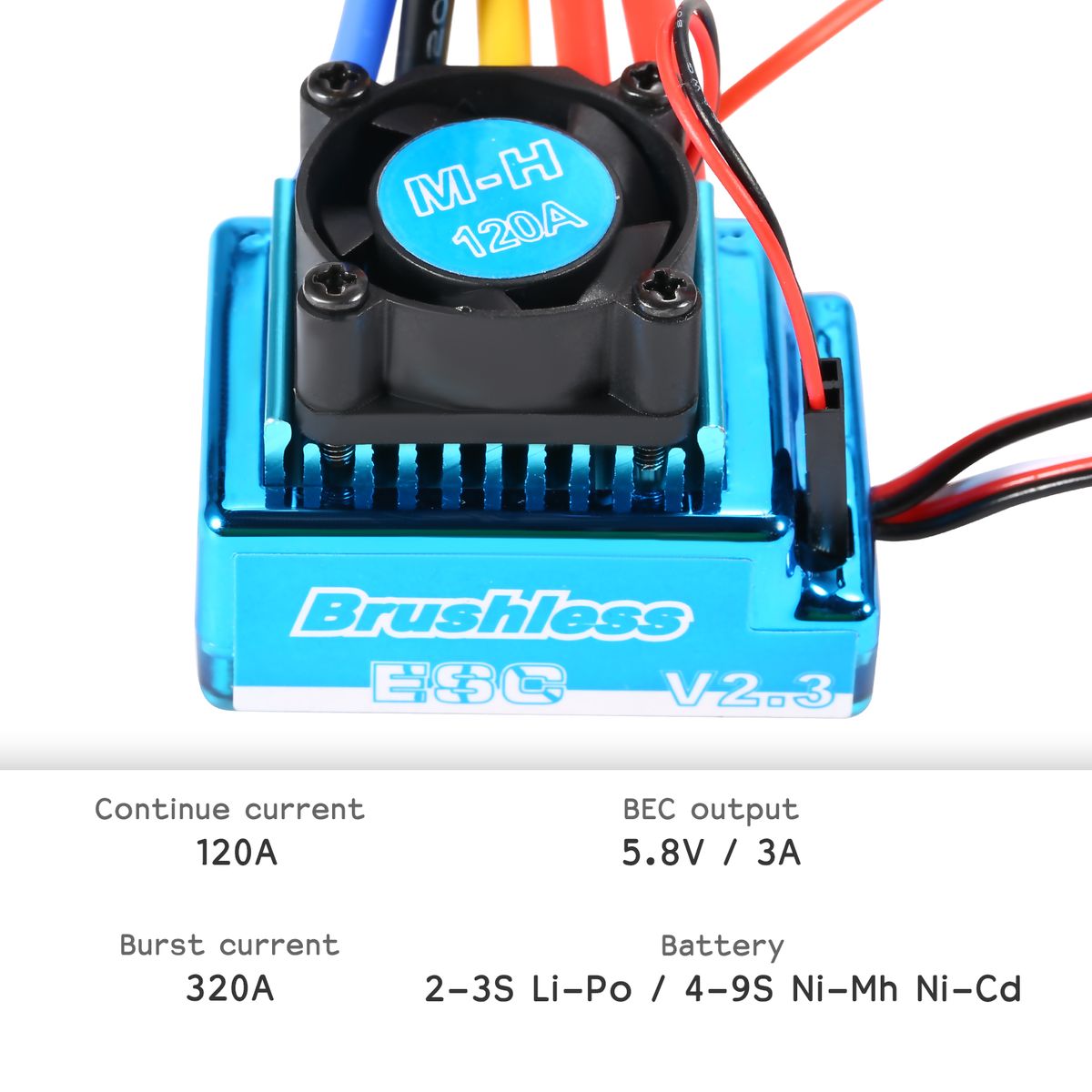 120A Brushless ESC Waterproof And Programming Card Combo Set