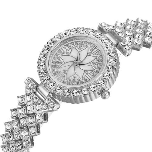 Full Diamond Watch+Bracelet Set