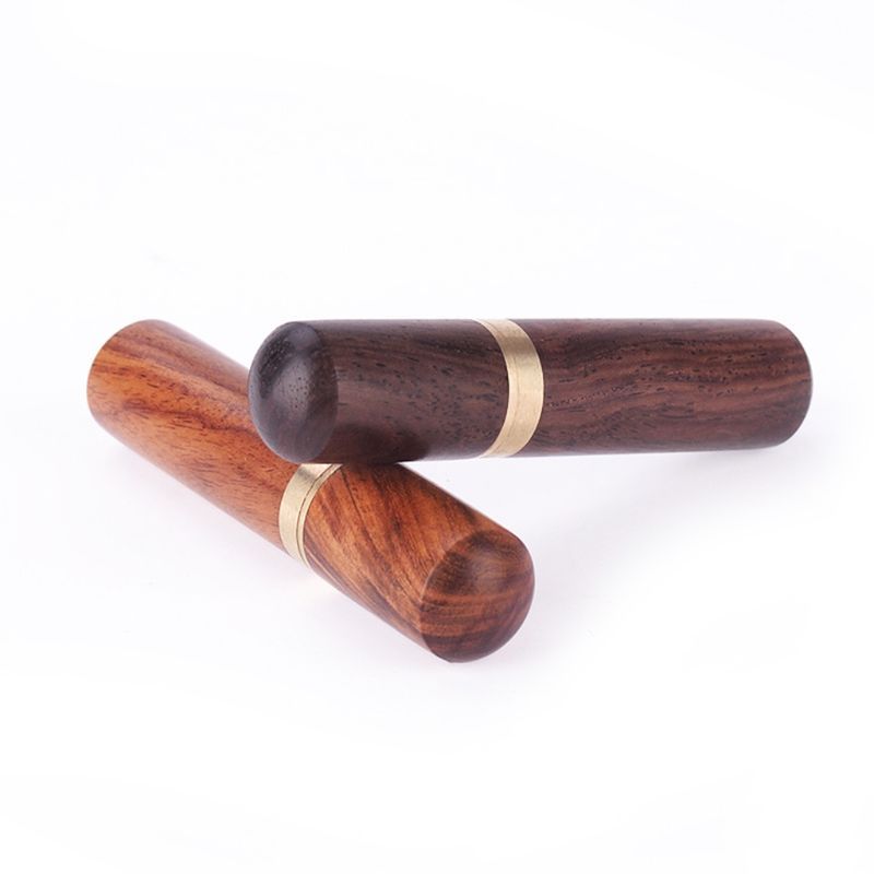 2pcs Bucket Rosewood Ebony Wood Toothpick Holder