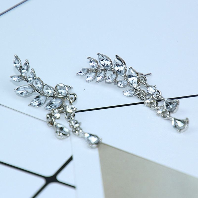 Women Tassel Wing Style Drop Earrings Fashion Cubic Jewelry