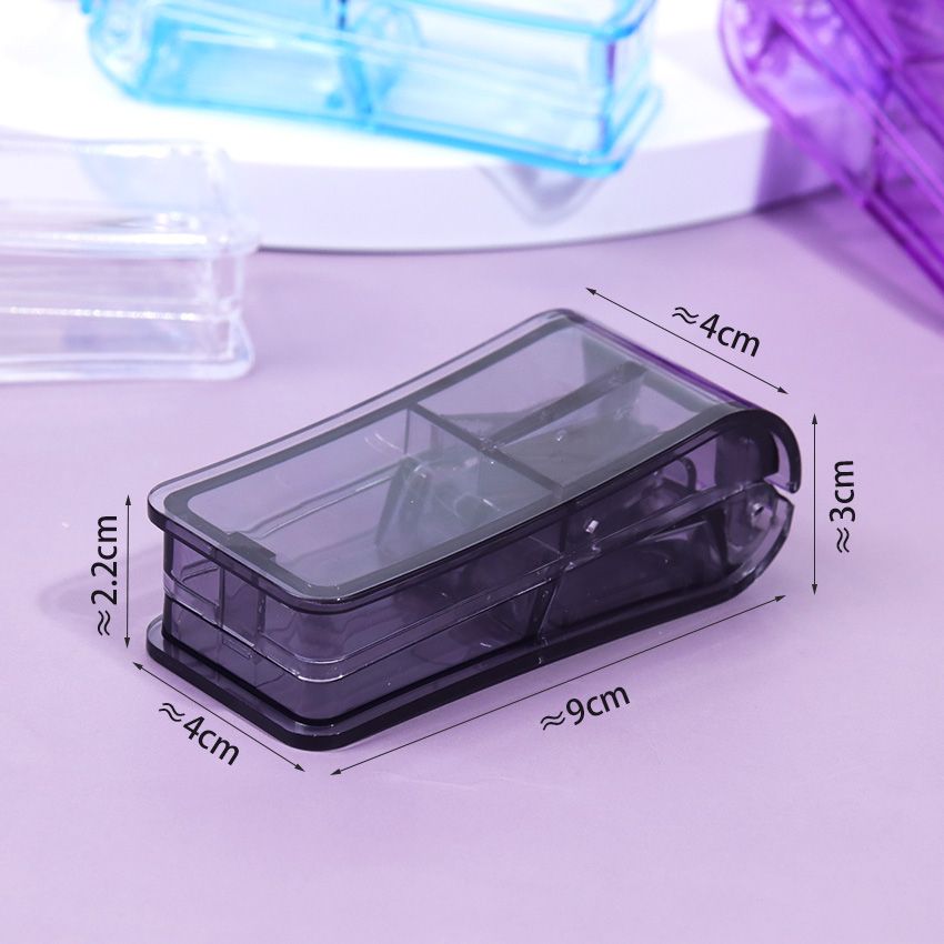 1PC Portable Travel Drug Box Splitter Medicine Pill Cutter Box Pill Holder Tablet Cutter Splitter Divider Pill Case Transparent