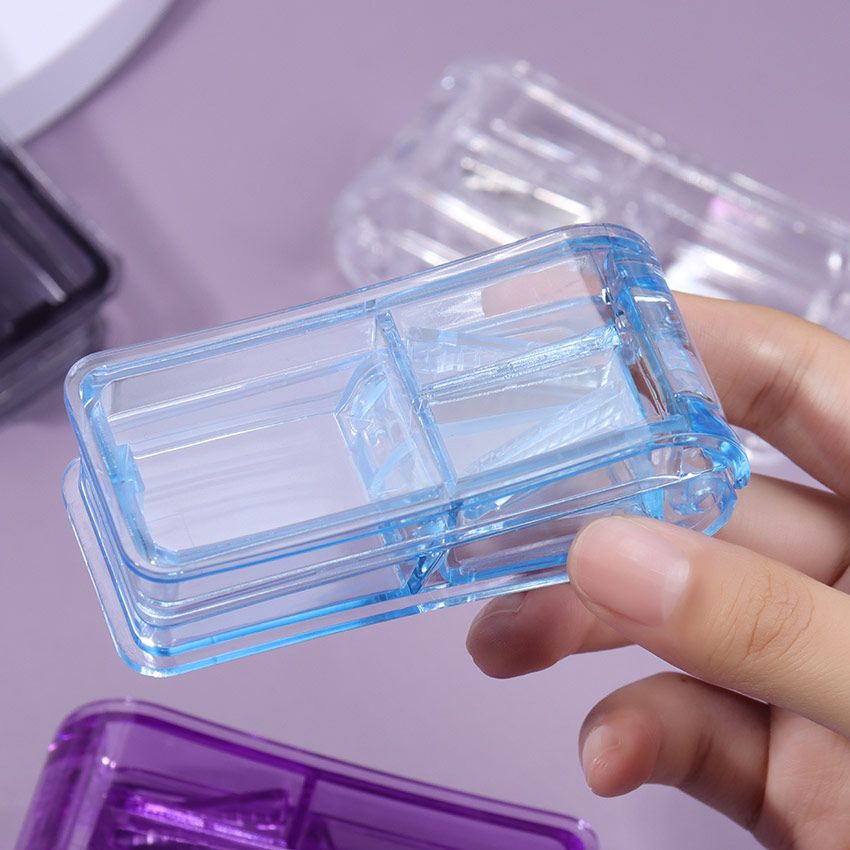 1PC Portable Travel Drug Box Splitter Medicine Pill Cutter Box Pill Holder Tablet Cutter Splitter Divider Pill Case Transparent