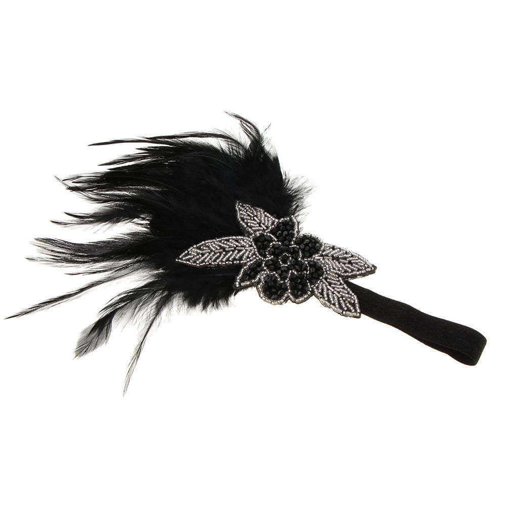 1920s Feather Headband Retro  Costume Accessories