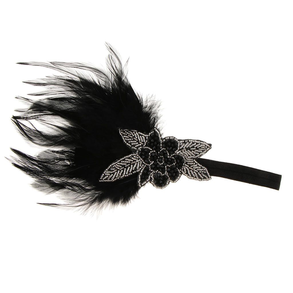 1920s Feather Headband Retro  Costume Accessories