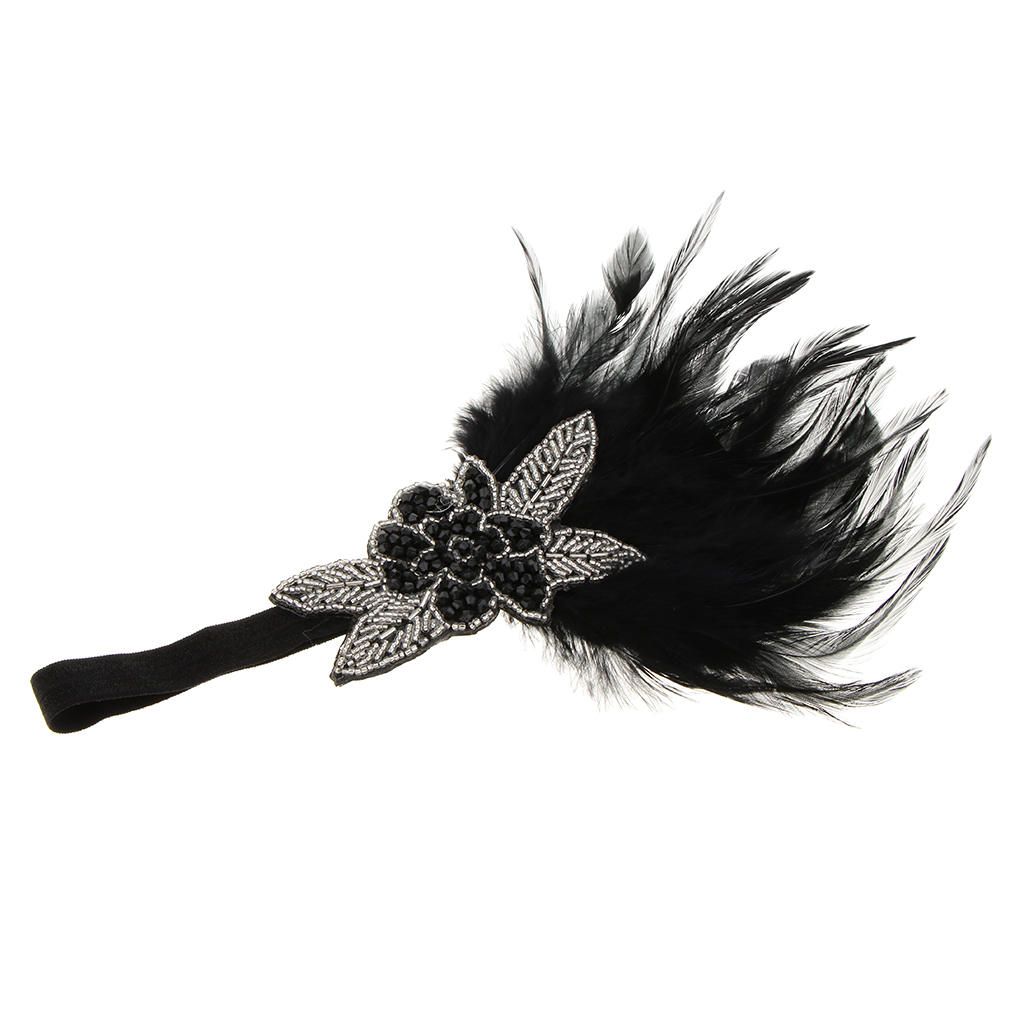 1920s Feather Headband Retro  Costume Accessories
