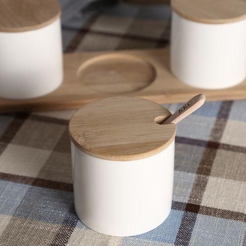 3 Pcs Seasoning Container Spice Jar Glass Sugar &