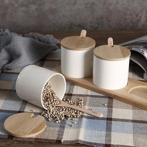 3 Pcs Seasoning Container Spice Jar Glass Sugar &