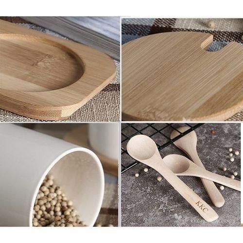 3 Pcs Seasoning Container Spice Jar Glass Sugar &