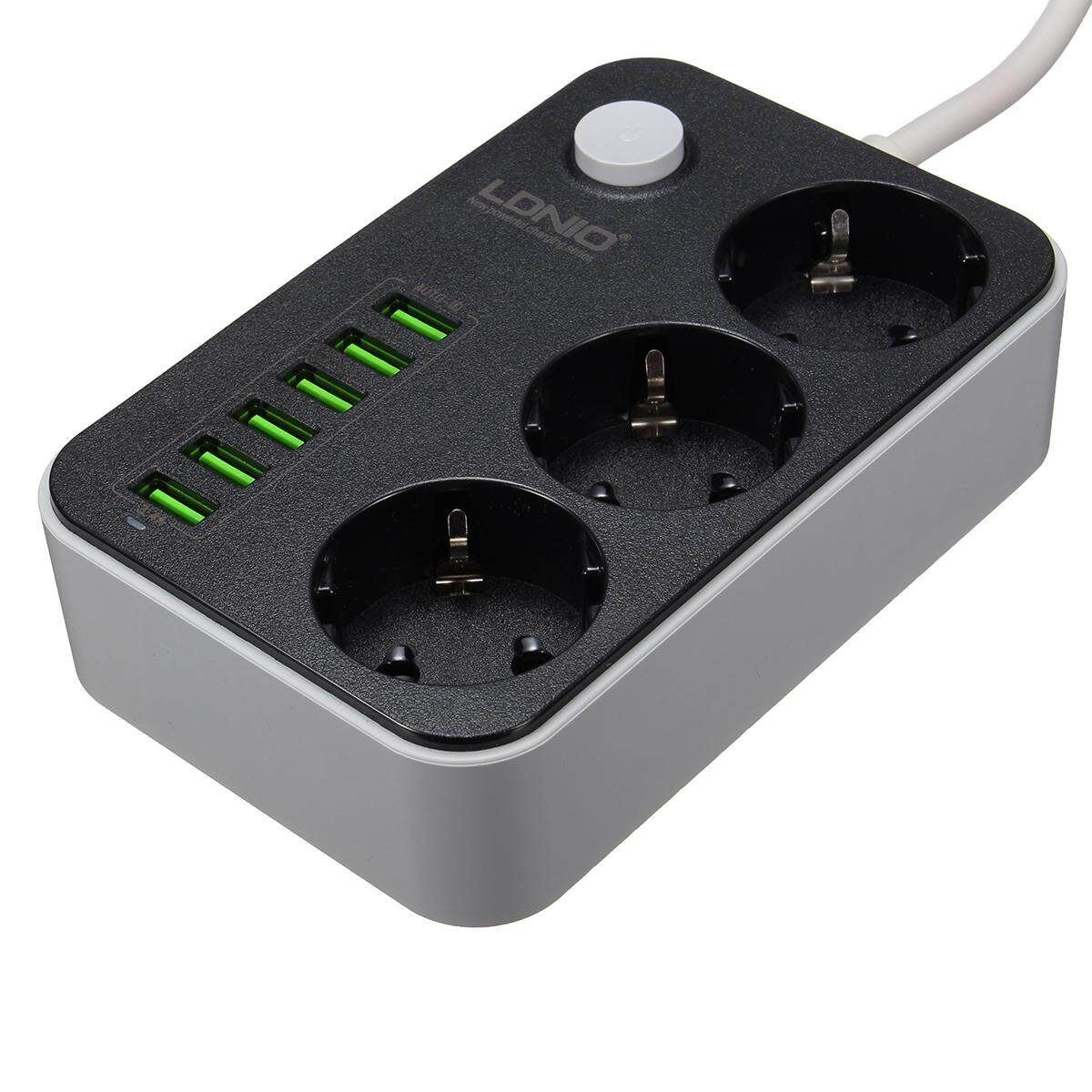 LDNIO Desktop 3 Prise D'Alimentation6 USB Port 5V 3.4A Charger Adapter 1.6m EU