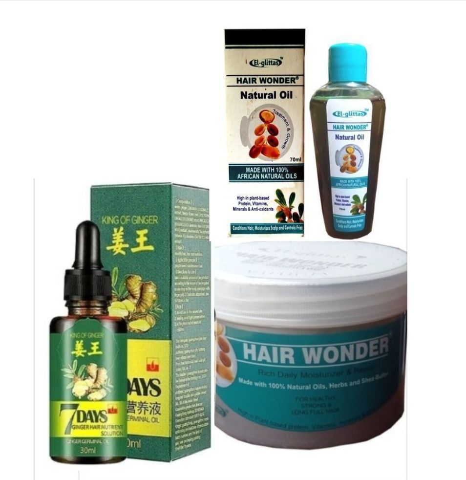 Hair And Beard Growth-Hair Wonder Oil/Cream & 7 Days Ginger