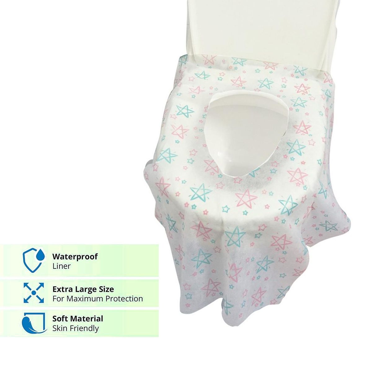 20Pcs Toilet Cover Star Print Disposable Toilet Seat Cushion
