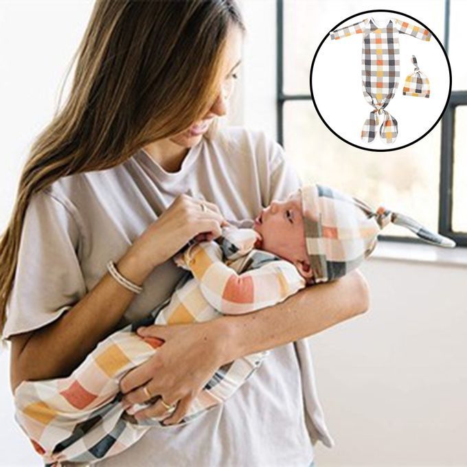 Infant Baby Sleeping Bag Sack 0-6 Months Yellow Grid