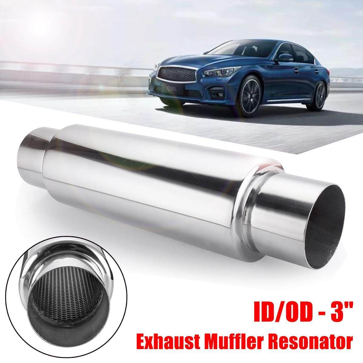 Universal Turbo Exhaust Muffler Resonator 304 Stainless Steel 3