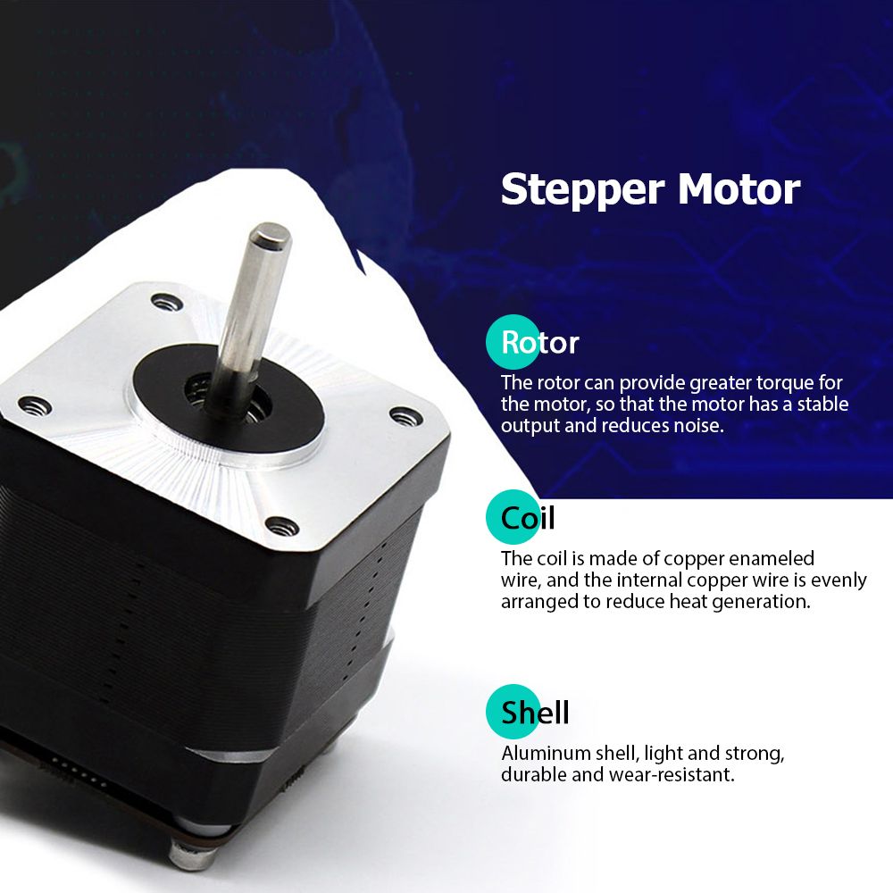 42 Two-phase Stepper Motor With Driver Board Kit 4-lead 1.5A