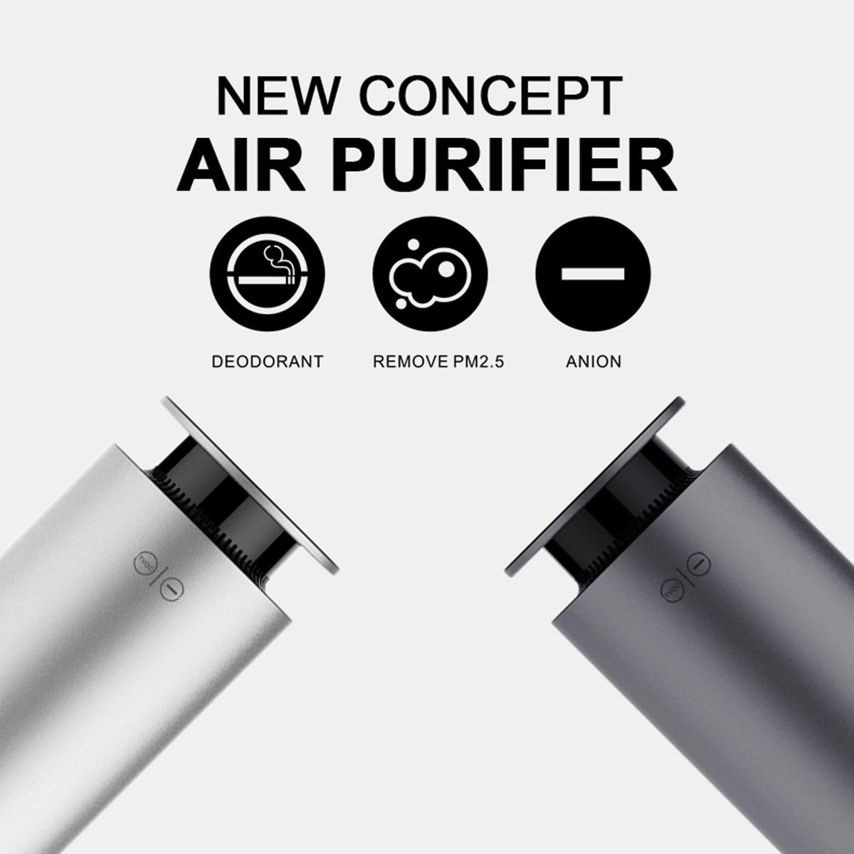 Air Purifiers for Car Mini Portable Air Purifier with HEPA for Home Bedroom Kitchen Office Silver
