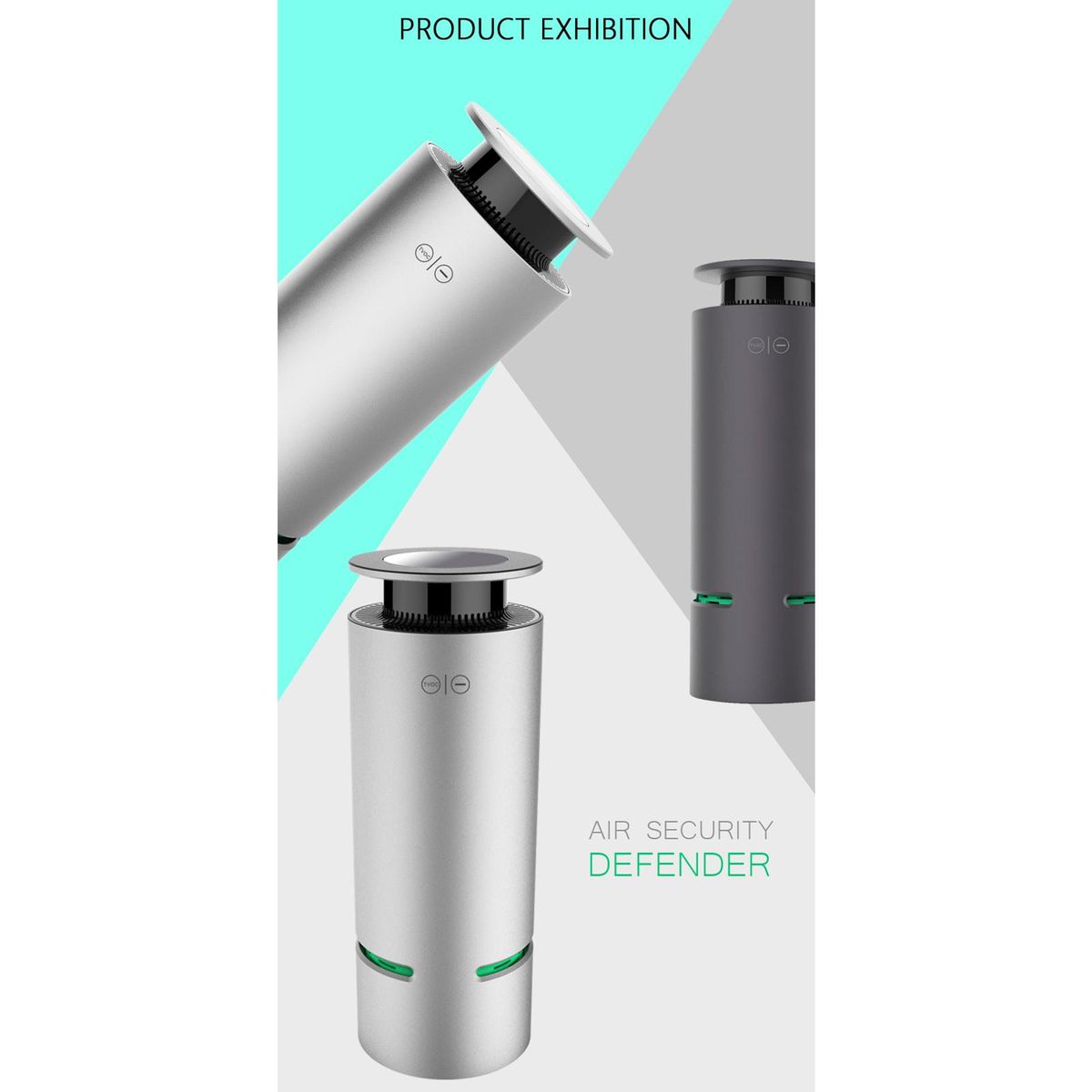 Air Purifiers for Car Mini Portable Air Purifier with HEPA for Home Bedroom Kitchen Office Silver