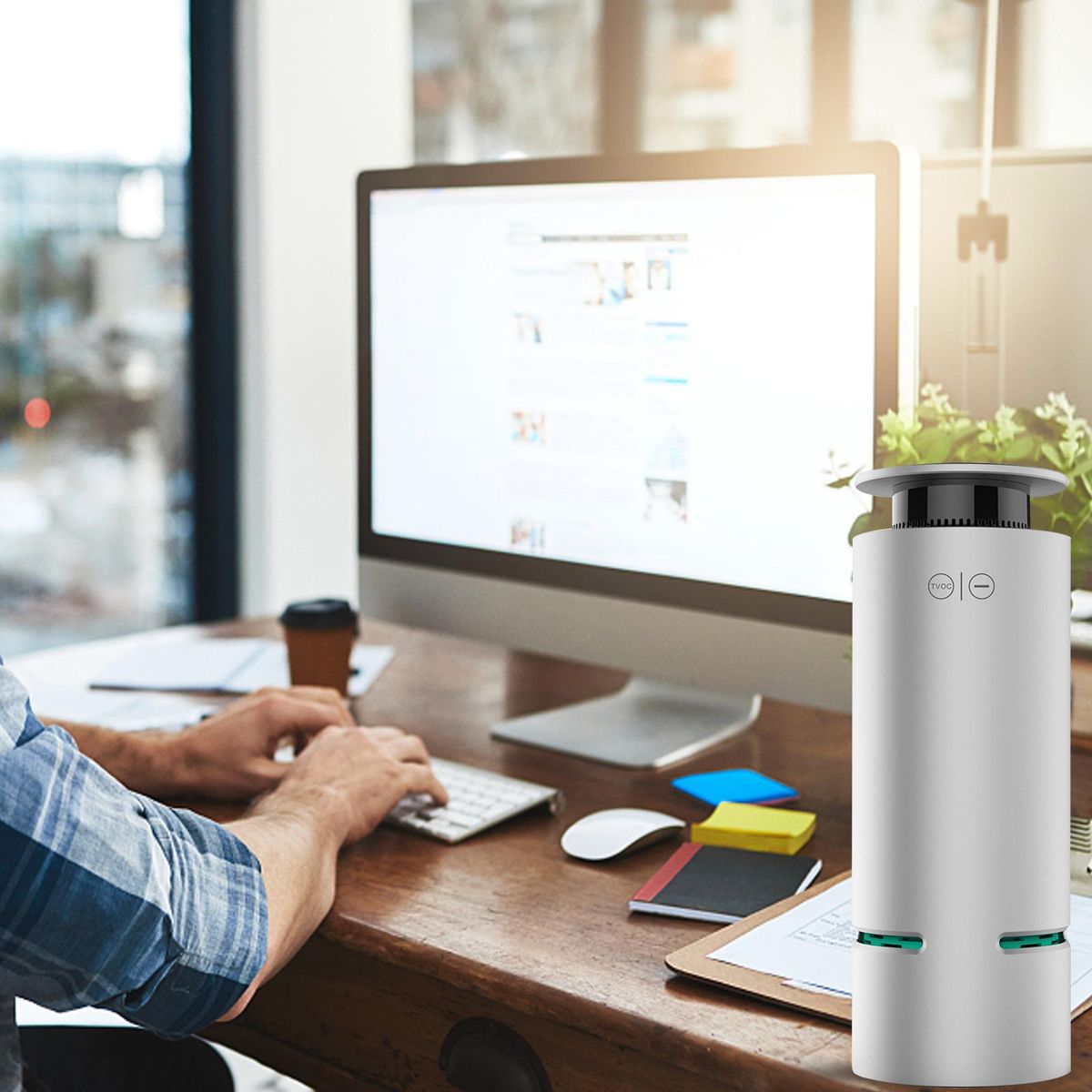 Air Purifiers for Car Mini Portable Air Purifier with HEPA for Home Bedroom Kitchen Office Silver