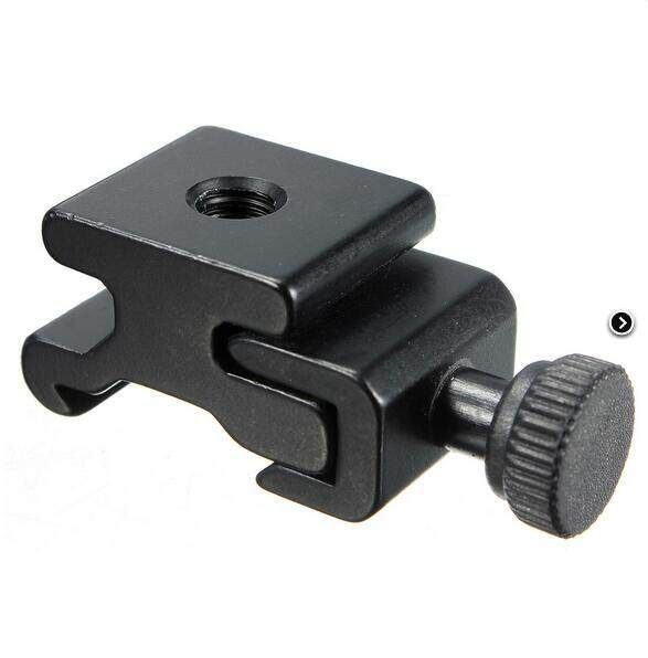Adjustable Speedlite Cold Shoe Hotshoe 1/4 Screw To Flash Hot Shoe Mount Adapter