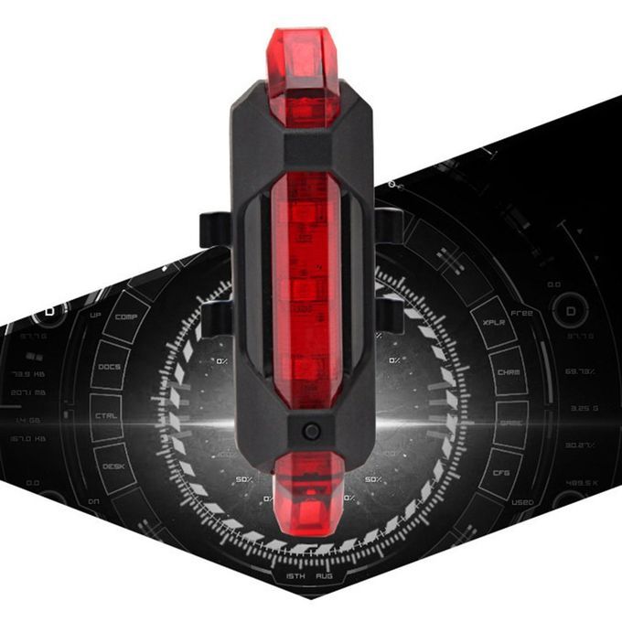 Mountain Bike Light Taillight Usb  Harging Light Mini Warning Light Tail Light-red