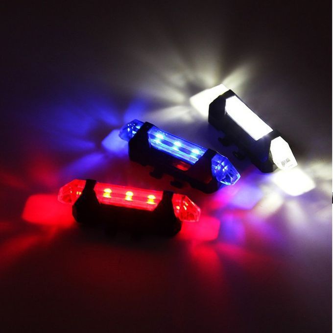 Mountain Bike Light Taillight Usb  Harging Light Mini Warning Light Tail Light-red
