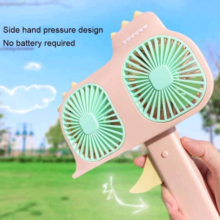 2pcs Mini Cartoon Manual Fan Unicorn Model Hand Holding Fan