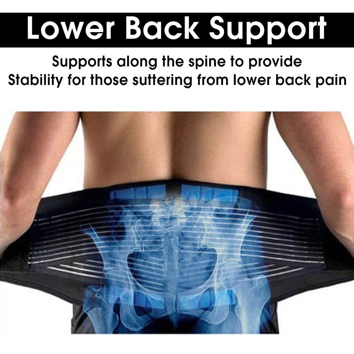 Adjustable Magnetic Waist Double Pull Lumbar Brace Low In Back Belt Pain Relief Band Waist Brace Antique White