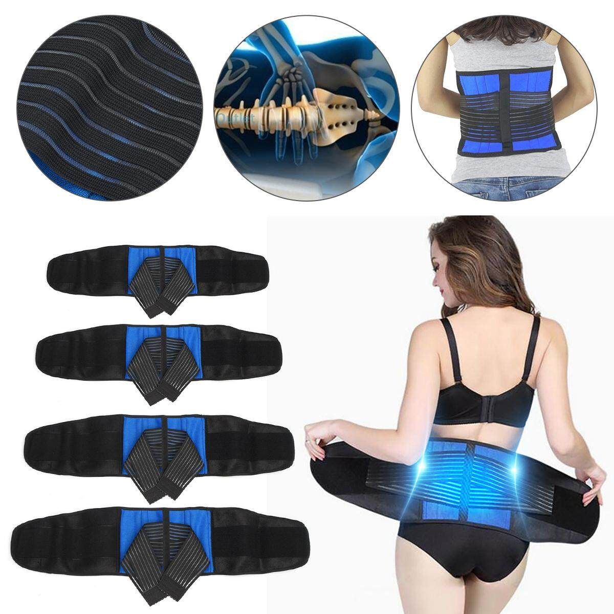 Adjustable Magnetic Waist Double Pull Lumbar Brace Low In Back Belt Pain Relief Band Waist Brace Antique White