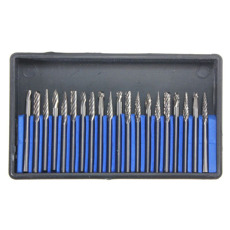 20x 1/8'' Tungsten Carbide Rotary Burr Set Bit CED 3mm