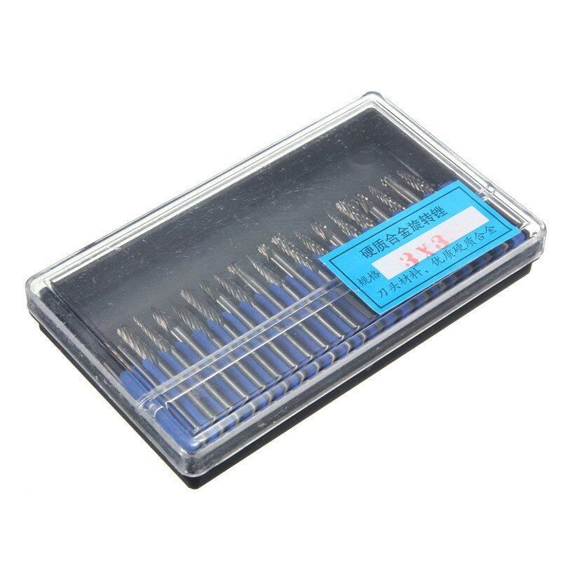 20x 1/8'' Tungsten Carbide Rotary Burr Set Bit CED 3mm