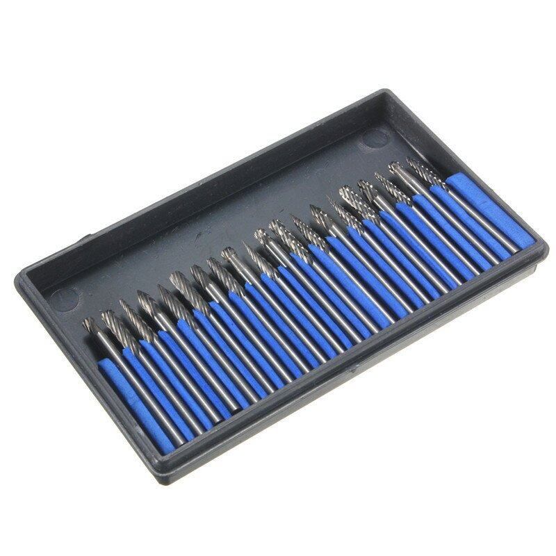 20x 1/8'' Tungsten Carbide Rotary Burr Set Bit CED 3mm