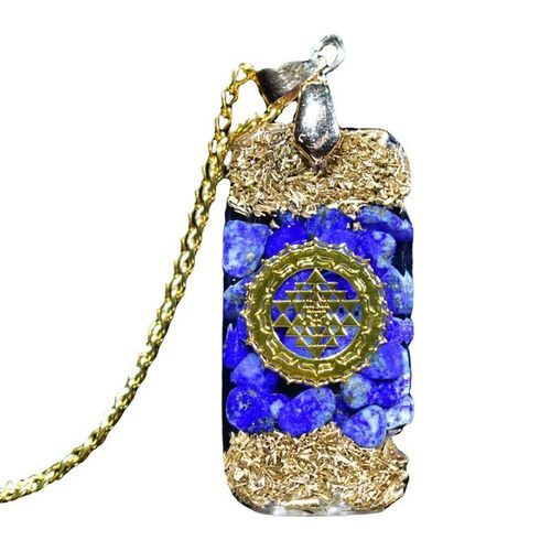 Pendant Necklace Positive Energy  Gemstone Women Metal Chain