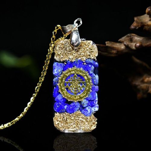 Pendant Necklace Positive Energy  Gemstone Women Metal Chain