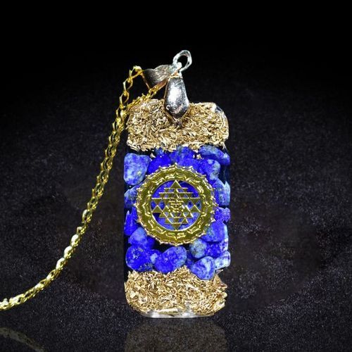 Pendant Necklace Positive Energy  Gemstone Women Metal Chain